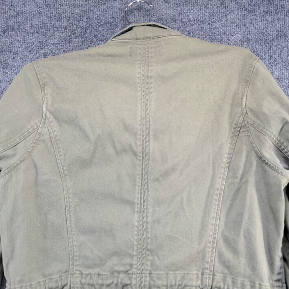 Max Jeans Women's Full Zip Utility Jacket Green Medium Drawstring Waist - Picture 6 of 13